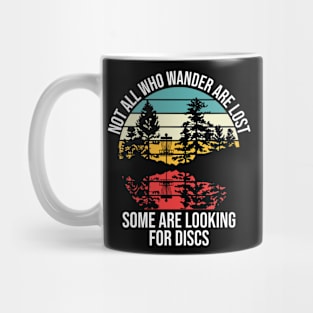 Funny Disc Golf Basket Wandering Art For Disc Golf Players Mug